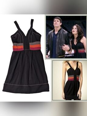 ASO One Tree Hill BCBGMAXAZRIA Colorblock Dress Fitted Mini Dress Size 0